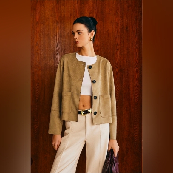 Blank NYC Tan Suede Women's Jacket - Picture 14 of 17